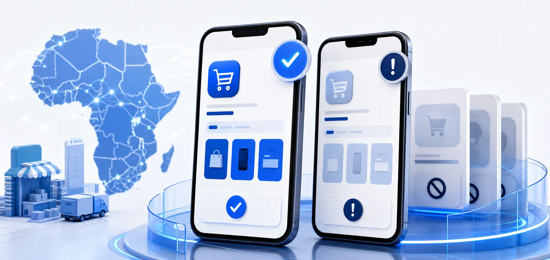 Truviss mobile app protection & cloning prevention in africa monitoring illustration