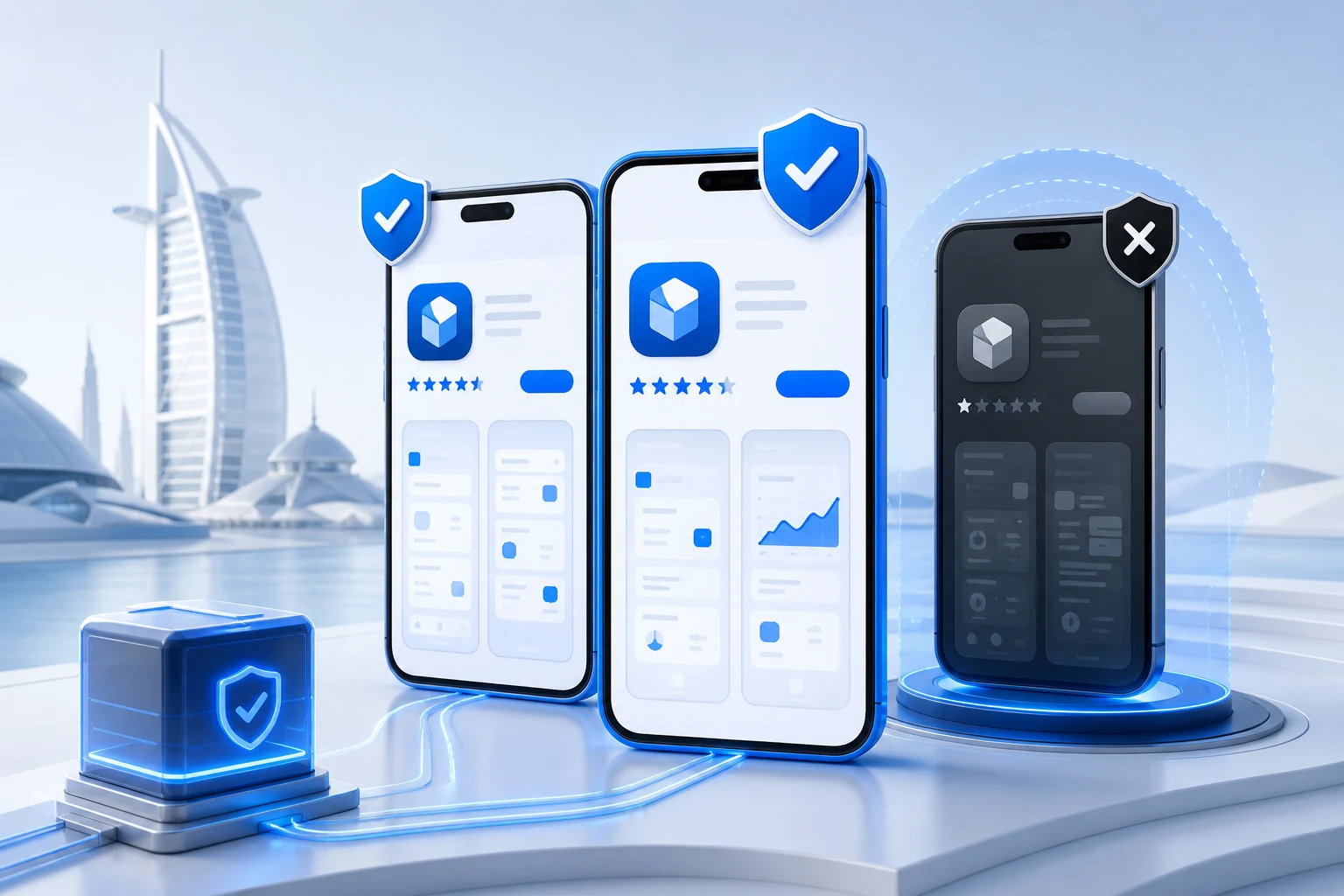 Cloned App & Rogue Store Removal in the UAE monitoring illustration Truviss cloned app & rogue store removal in the uae monitoring illustration