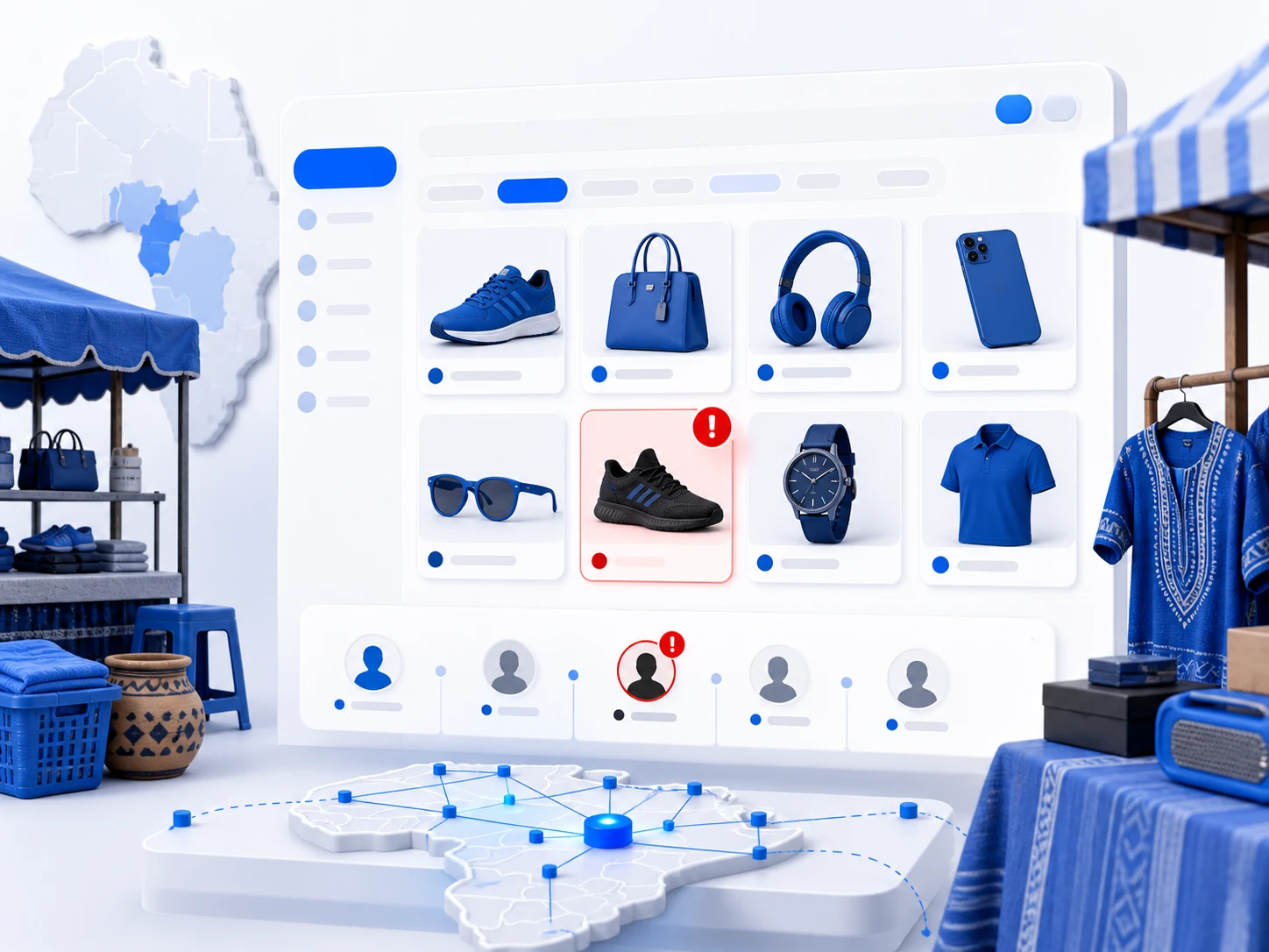 Truviss marketplace monitoring & counterfeit removal in africa monitoring illustration