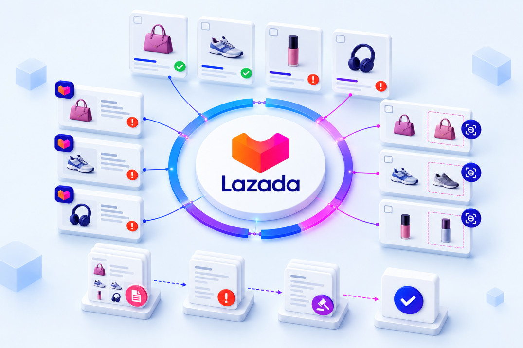 Lazada counterfeit monitoring illustration