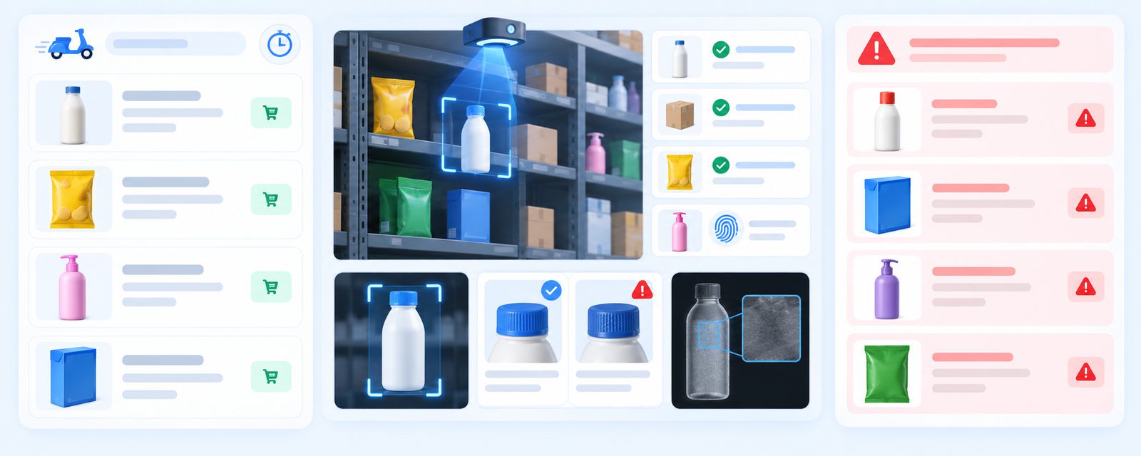 quick commerce delivery app listing flagged for a suspected counterfeit product
