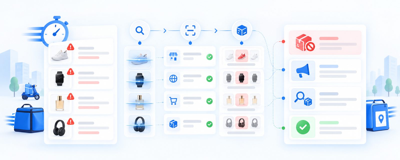 brand team auditing quick commerce dark store inventory for counterfeit risk
