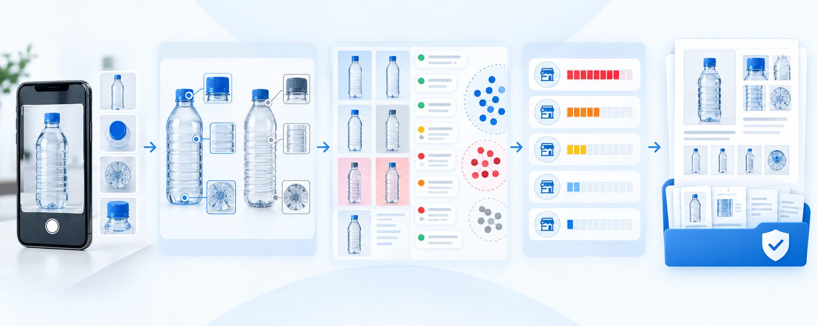 brand team submitting a detection report for counterfeit water bottles on Amazon