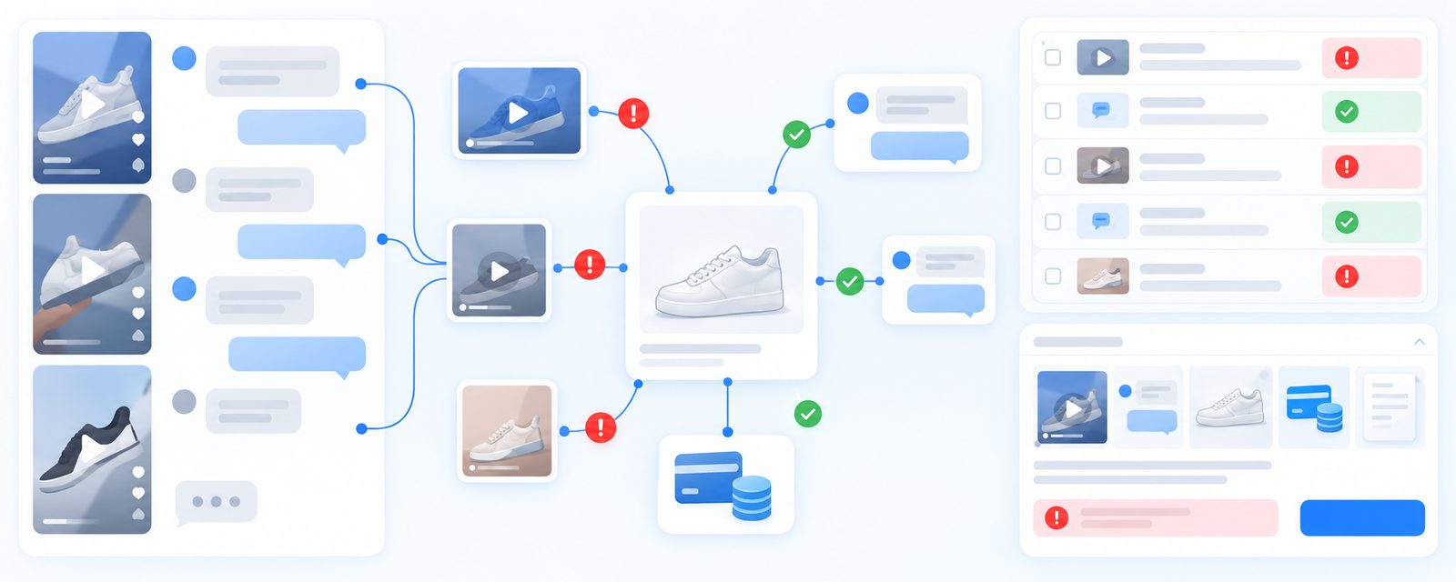 counterfeit shoe seller advertising through a short-form video reel with DM-to-order checkout