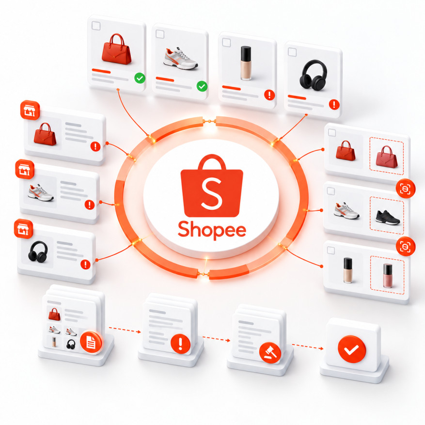 Shopee counterfeit monitoring illustration