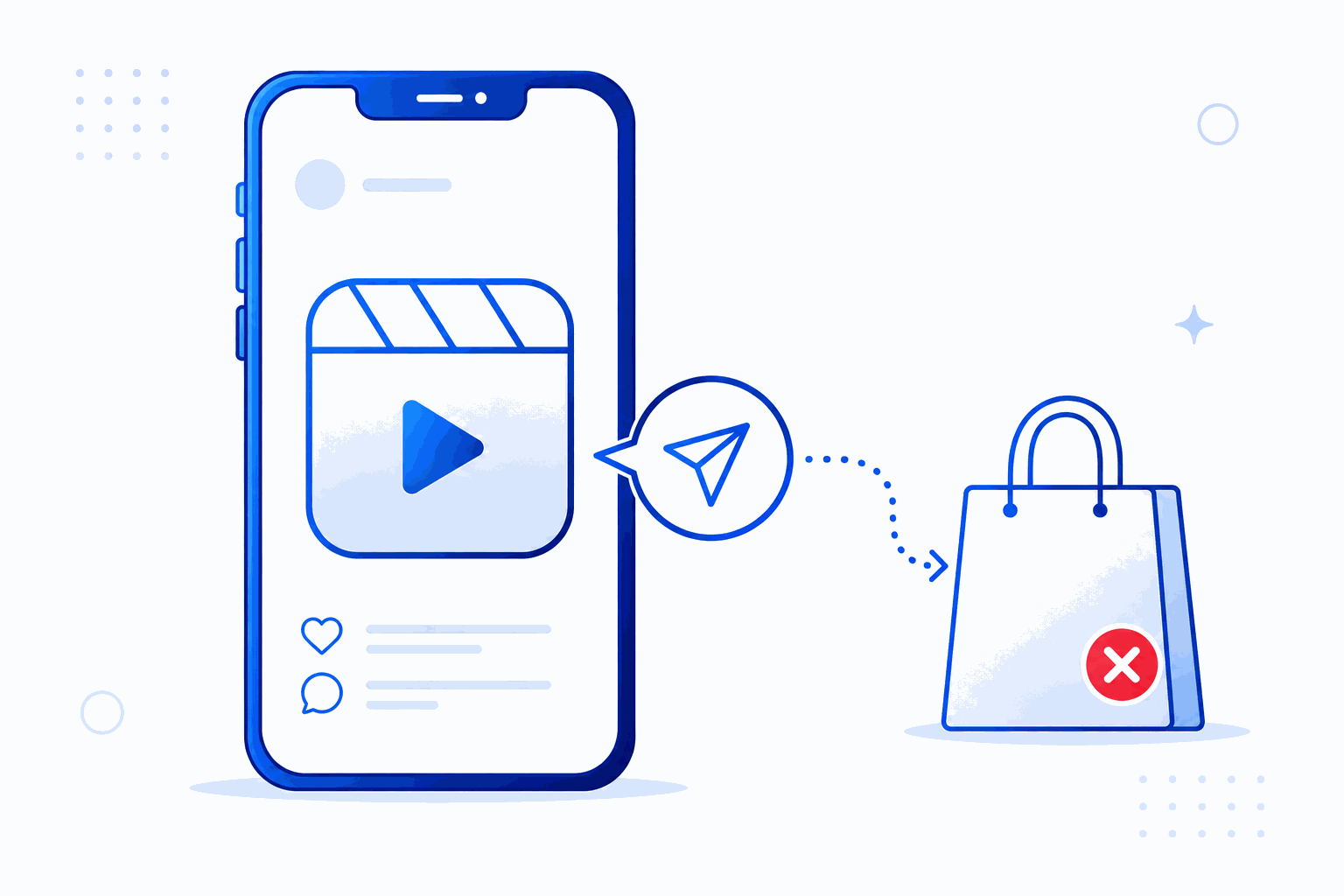 Social commerce fraud illustration